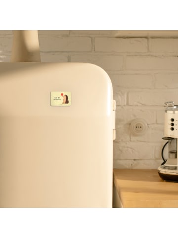 Mr. & Mrs. Panda Kühlschrankmagnet Igel Luftballon mit Spruch in Gelb Pastell