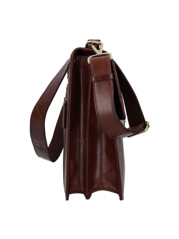 Leonhard Heyden Cambridge Aktentasche Leder 40 cm Laptopfach rotbraun
