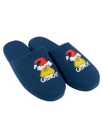 The Grinch The Grinch Hausschuhe Grinch! Slipper Pantoffeln Puschen Schlappen in blau