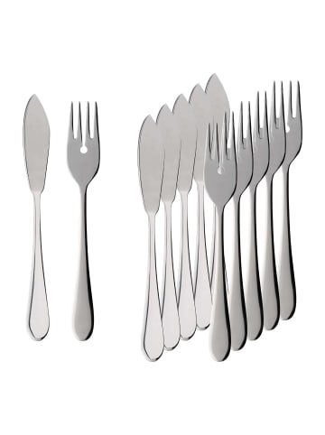 Villeroy & Boch 60er Set Fischbesteck Oscar in silber