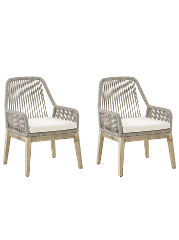 Beliani 4er-Set Gartenstuhl OLBIA in Beige