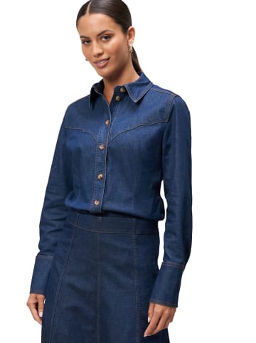 Zero  Jeanshemd mit Knopfleiste in Dark Blue Denim