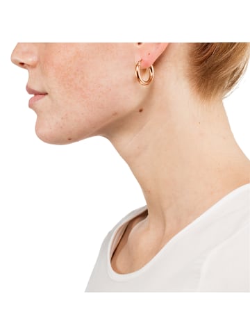 Steel_Art Creolen Cosima goldfarben in rosegoldfarben