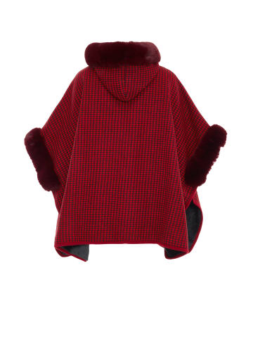 osha Damen Poncho in Rot