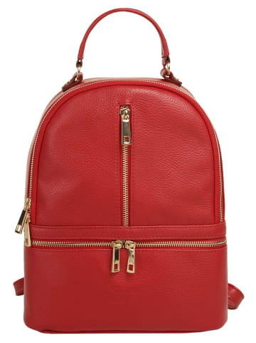Samantha Look Rucksack echt Leder in rot