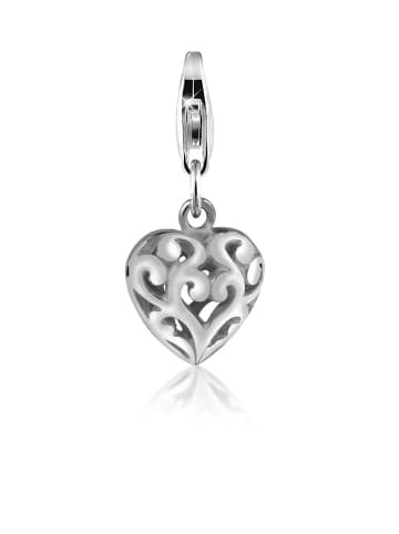 Nenalina Charm 925 Sterling Silber Herz, Ornament in Silber
