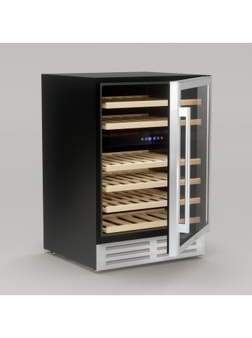 Les Petits Champs Weinkühlschrank Dual Zone 46 Flaschen eingebaut CAVCED46 Silber Energieklasse G