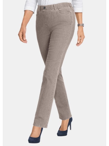 GOLDNER Jeansschlupfhose MARTHA in helltaupe