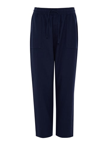 Threadbare Stoffhose THB Rosewood Linen Trouser in blau-schwarz