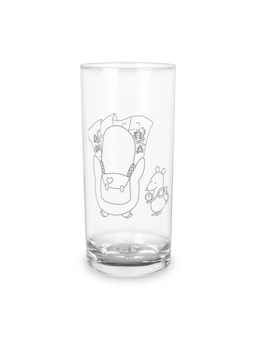 Mr. & Mrs. Panda Wasserglas Pinguin & Maus Wanderer ohne Spruch in Transparent