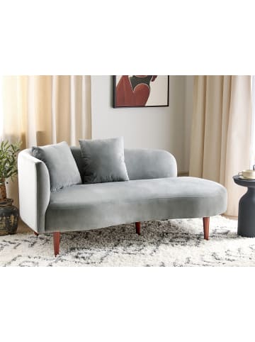 Beliani Chaiselongue CHAUMONT in Grau/Braun - (W) 168 x (H) 75 x (L) 74 cm