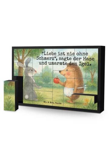 Mr. & Mrs. Panda Kalender Zum Befüllen Hase Igel Design mit Spruch in Weiß