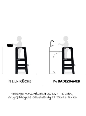 Hauck Lernturm / Kinderstuhl für Küche - Learn N Explore in schwarz
