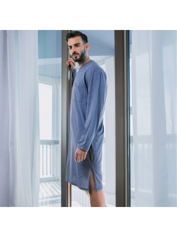 Ammann Single-Jersey Bio Nachthemd in rauchblau