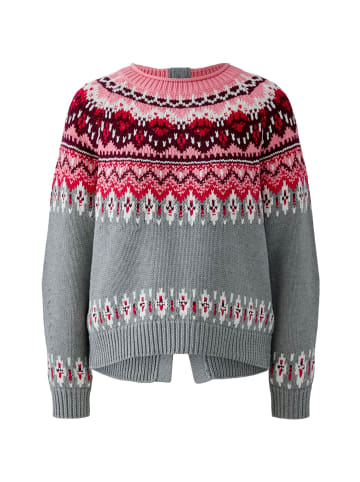 Oui Pullover in grey red