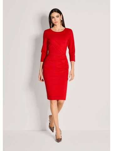MADELEINE Schmales Jersey-Kleid mit Rundhals in rot