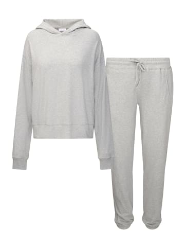 Seidensticker Hoodie und Jogginghose Set Loungewear in Silvergrey Melange