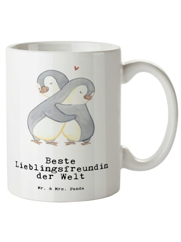 Mr. & Mrs. Panda Große Tasse Pinguin Beste Lieblingsfreundin der... in Weiß