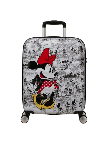 American Tourister Wavebreaker Disney - 4-Rollen-Kabinentrolley 55 cm (rot) in minnie comics white