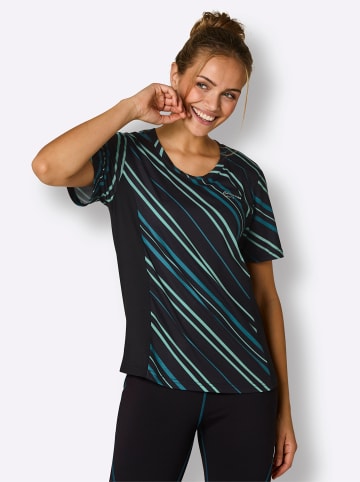 WITT WEIDEN Funktionsshirt in blaugrün-gemustert