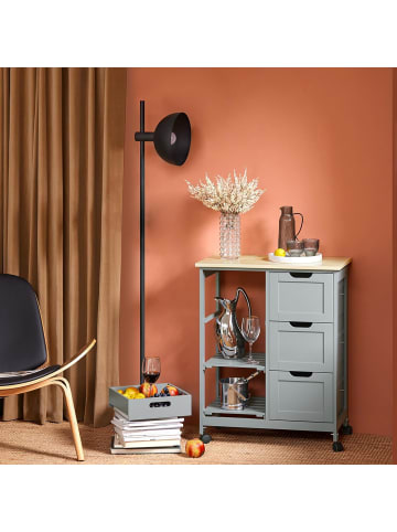 SoBuy Küchenwagen in Hellgrau - (B)67 x (H)84,5 x (T)37cm