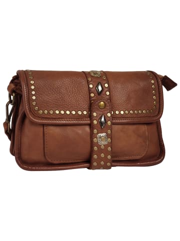 Samantha Look Handtasche echt Leder in cognac