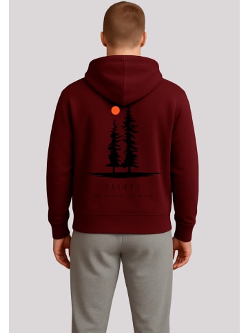 F4NT4STIC Hoodie Escape Discover the World Pinetree in maroon