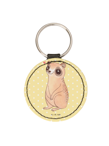 Mr. & Mrs. Panda Taschenanhänger Plumplori Glücklich ohne Spruch in Gelb Pastell