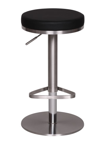 KADIMA DESIGN Barhocker ELBE | Höhenverstellbar, Gepolstert, Triangel-Fuß, 110kg in Schwarz