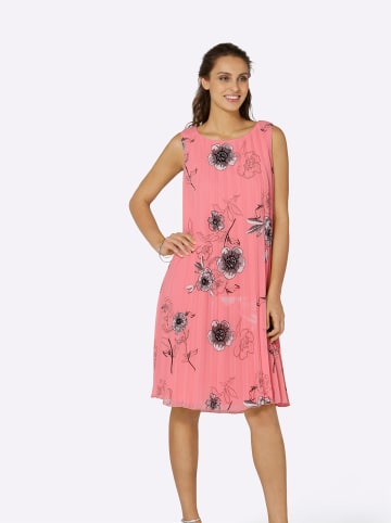 WITT WEIDEN Plisseekleid in flamingo-grau-bedruckt