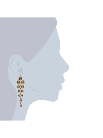 Lulu & Jane Ohrhänger aus Metall-Legierung mit Glas in roségold