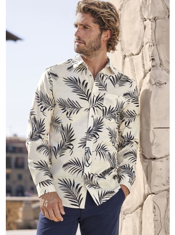 John Devin Hawaiihemd in beige / anthrazit