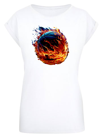 F4NT4STIC T-Shirt Basketball On Fire Sport SHORT SLEEVE in weiß