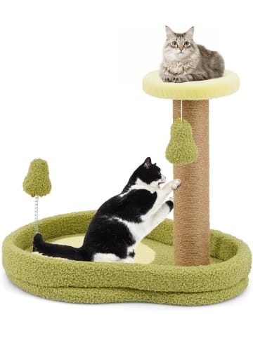 COSTWAY Kratzbaum Klein 50cm hoch in Grün