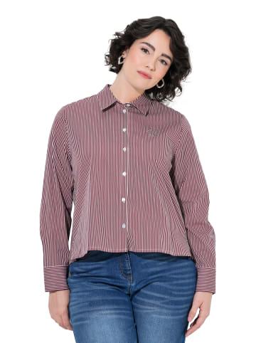 Ulla Popken Hemdbluse in dunkle beere