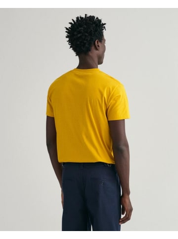 Gant T-Shirt in dark mustard yellow