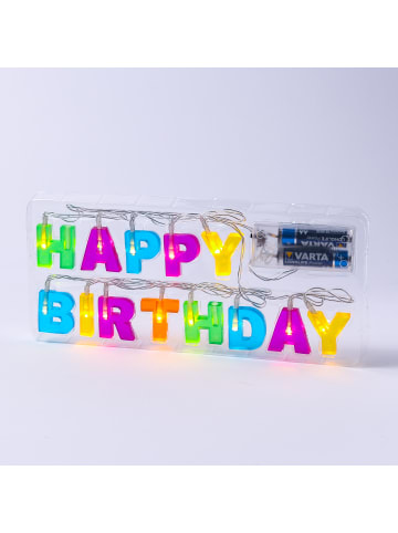 MARELIDA LED Lichterkette HAPPY BIRTHDAY Geburtstagskette L: 1,1m in bunt