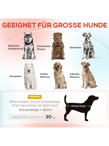 Pawhut Hundesofa Grau 98L x 67B x 25H cm