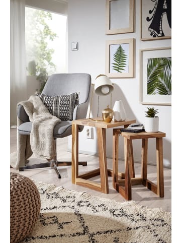 KADIMA DESIGN 2er Set MUMBAI Beistelltisch Massivholz Design