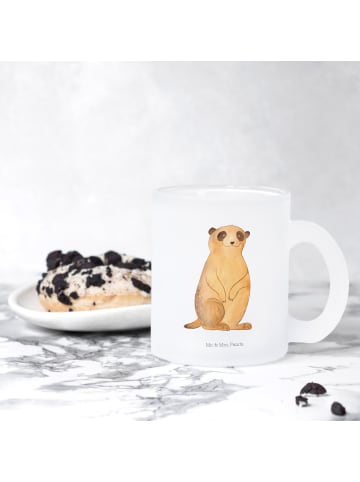 Mr. & Mrs. Panda Trinkglas Erdmännchen ohne Spruch in Transparent