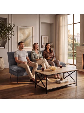 tectake Schlafsofa Tokio, Belastbarkeit 300 kg, 175 x 66 x 87 cm, grau