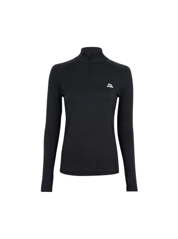 DANISH ENDURANCE Langarmhemd Half Zip in schwarz