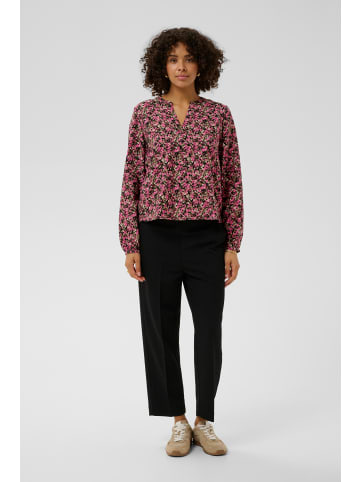 Kaffe Bluse langarm KAbella Regular fit in Pink Black Graphic Flower