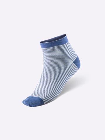 WITT WEIDEN Damen-Sneakersocken in mittelblau-gemustert