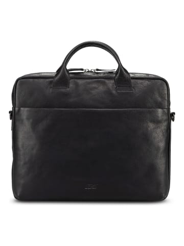 Jost Glasgow Aktentasche Leder 37 cm Laptopfach in black