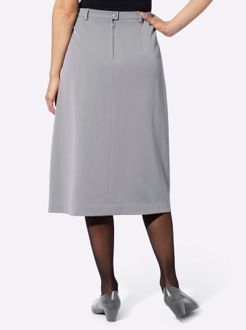 WITT WEIDEN Falten-Rock in steingrau-meliert