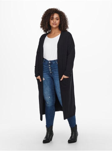 ONLY Carmakoma Lange Strick Jacke Cardigan Übergröße CARNEW in Schwarz-2