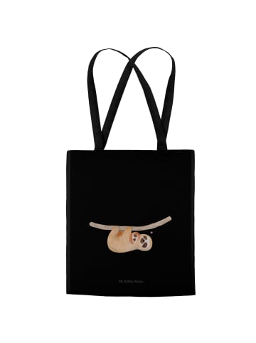 Mr. & Mrs. Panda ToteBag Faultier Kind ohne Spruch in Schwarz