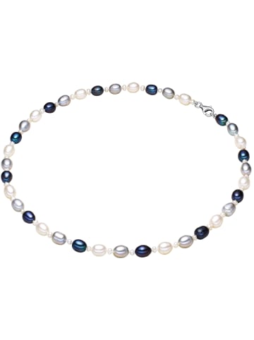 Valero Pearls Perlen-Kette Sterling Silber Süßwasser-Zuchtperle in multicolor