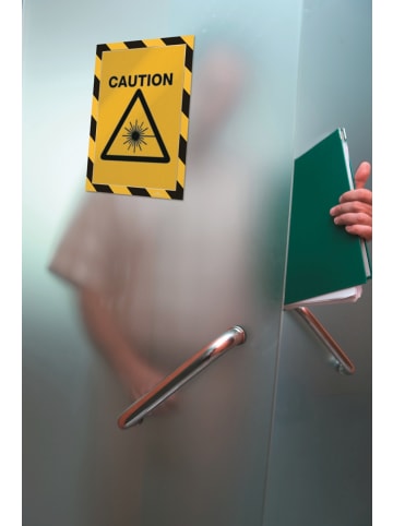 Durable Informationsrahmen Duraframe Security A4 Packung mit 2 Stück gelb/schwarz